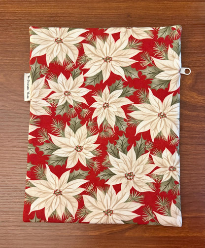 Skinny project bag - Christmas Carol Poinsettia