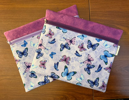 Regular project bag - Lavendar Butterflies