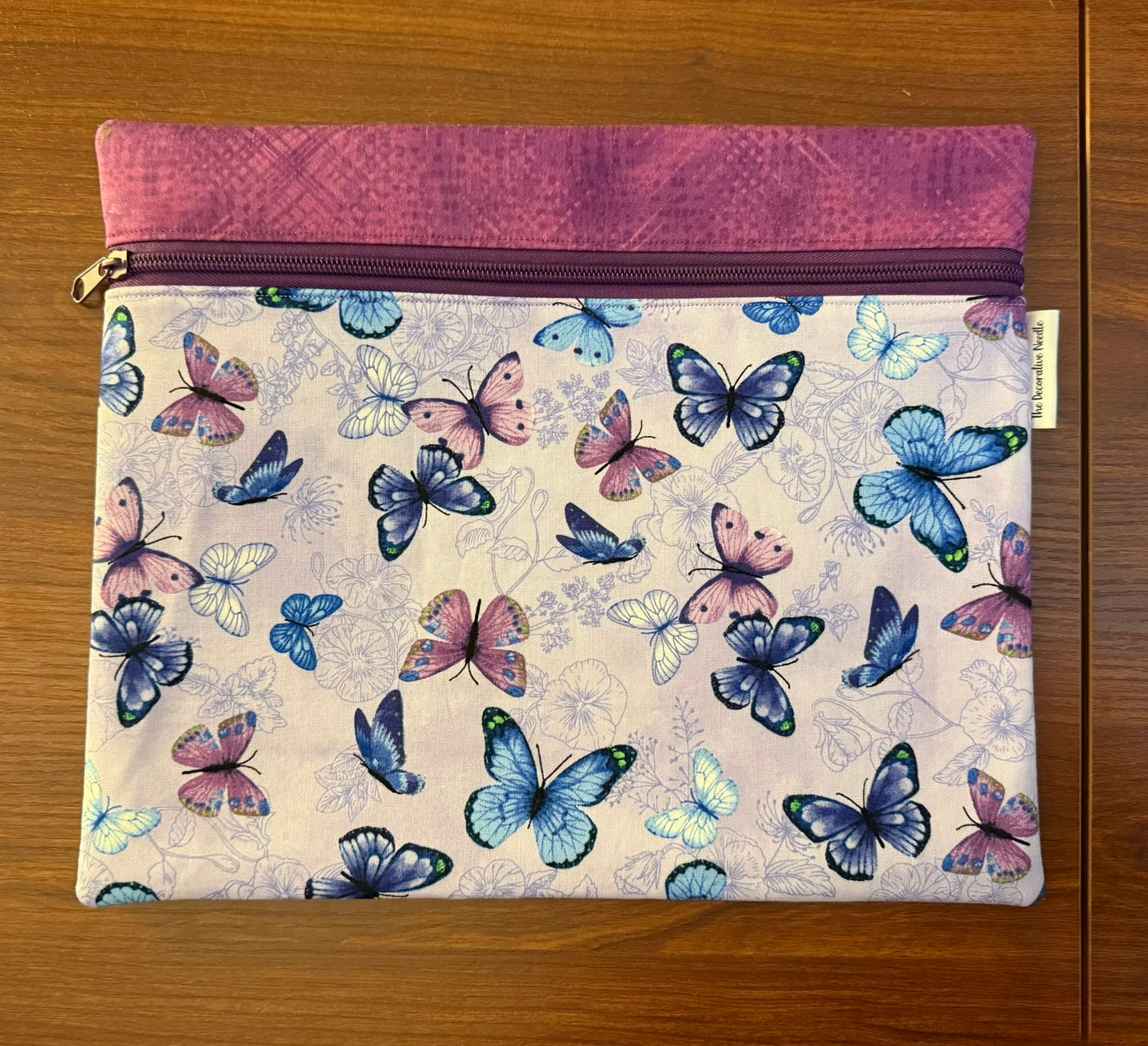 Regular project bag - Lavendar Butterflies