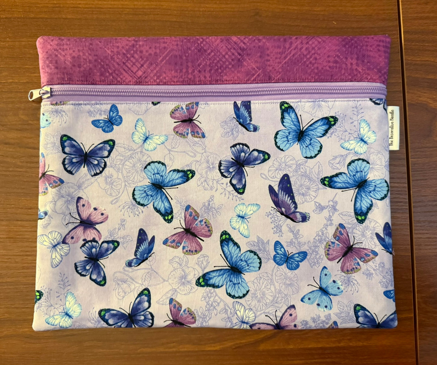 Regular project bag - Lavendar Butterflies