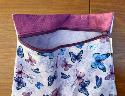 Regular project bag - Lavendar Butterflies