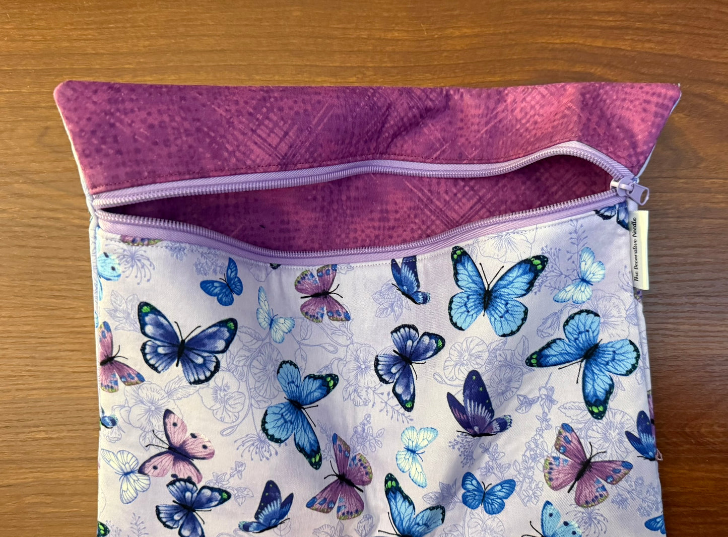 Regular project bag - Lavendar Butterflies
