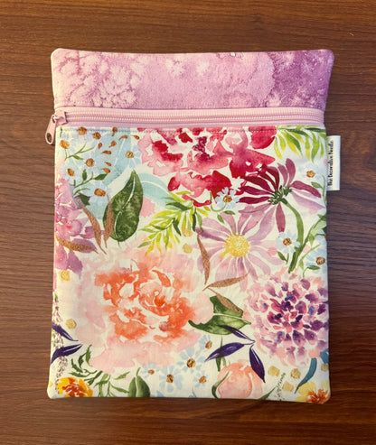 Skinny project bag - Soulstice floral with purple
