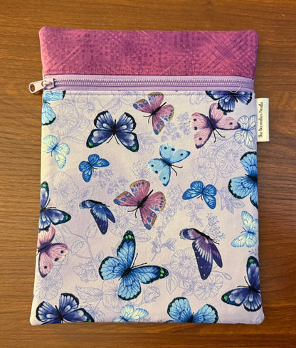 Skinny project bag - Lavendar Butterflies